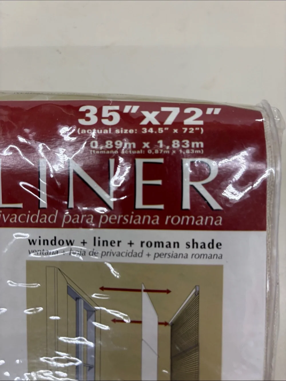 NWT Roman Shade Privacy Liner